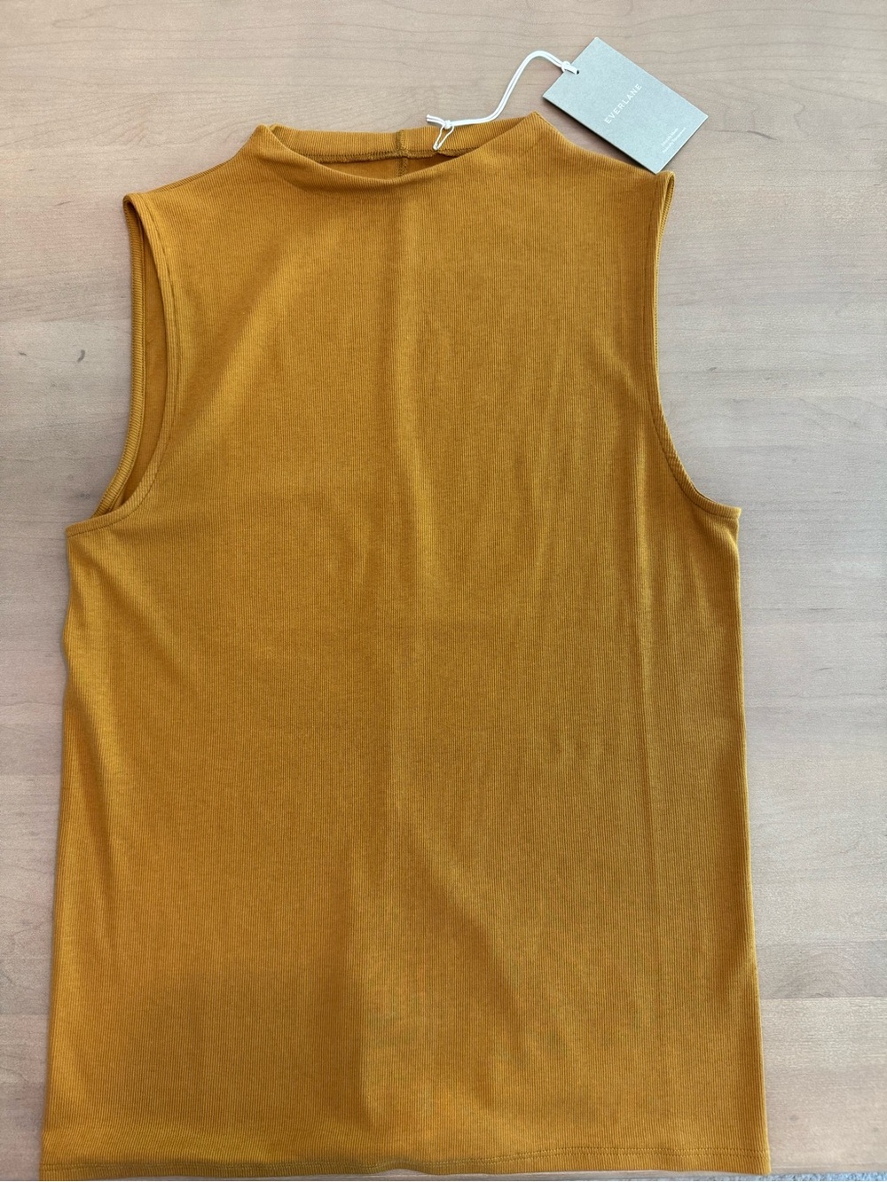 Everlane Sleeveless Mock Neck Tank - Mustard Yellow